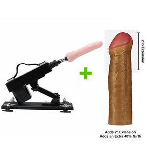 Automatic Sex Machine Gun with Dildo & Penis Extension Sleeve Attachment