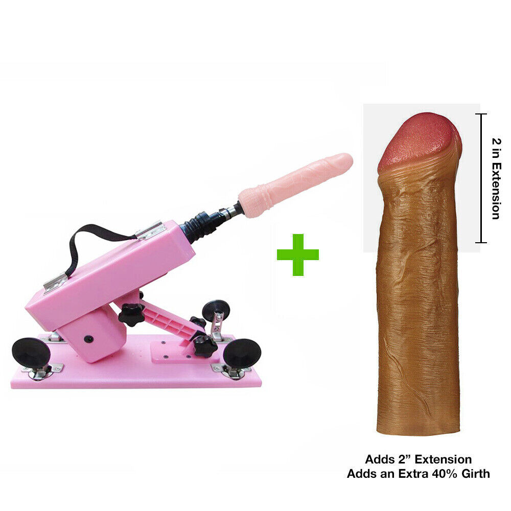 Automatic Sex Machine Gun with Dildo & Penis Extension Sleeve Attachment