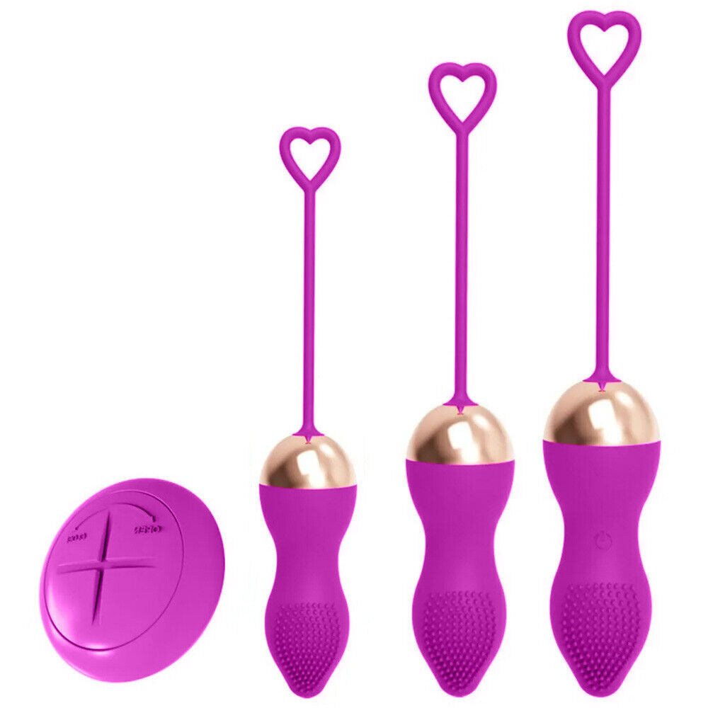 Weighted Vibrating Love Egg with Wireless Remote, 3pc (Weight/Dumbells)