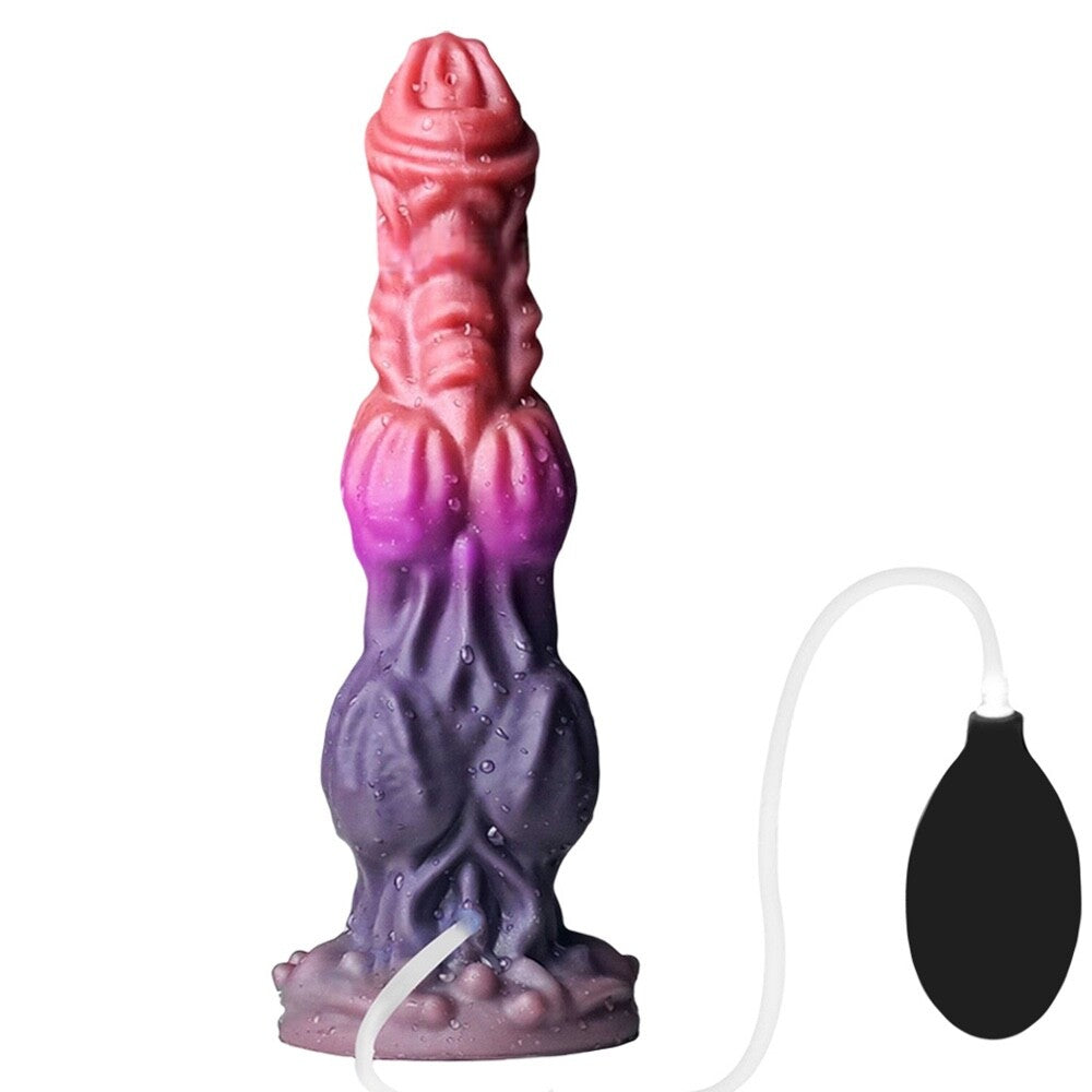 Fantasy Knot Squirting Silicone Suction Cup Dildo 9 inch