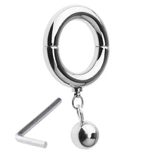 Load image into Gallery viewer, Metal Cock Ring with Gravity Ball &amp; Wrench and Screw