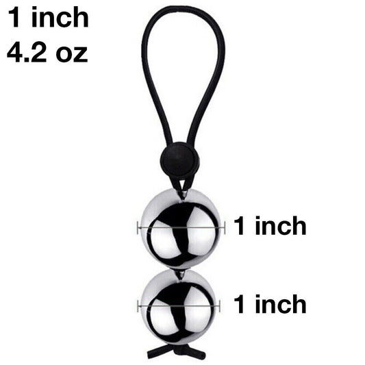 4 oz | 1 inch 2 Metal Ball Penis Weight Hanger with Quick Release