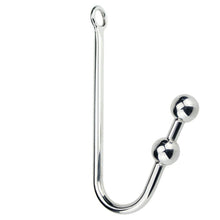 Load image into Gallery viewer, Two Ball End Stainless Steel Hook Anal Plug