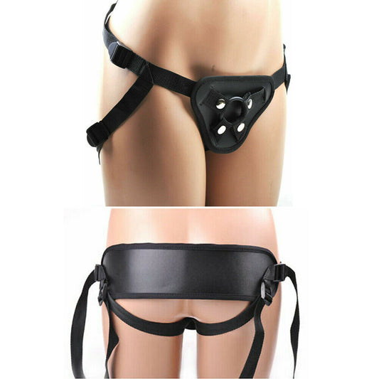 Strap-On Harness with Lower Back Support & Vibrator Pocket (2 O-Rings Included)