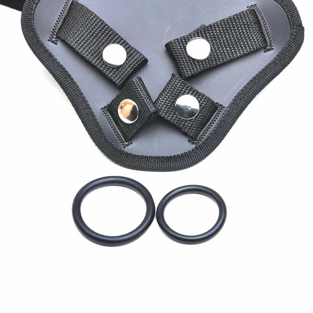 Strap-On Harness with Lower Back Support & Vibrator Pocket (2 O-Rings Included)