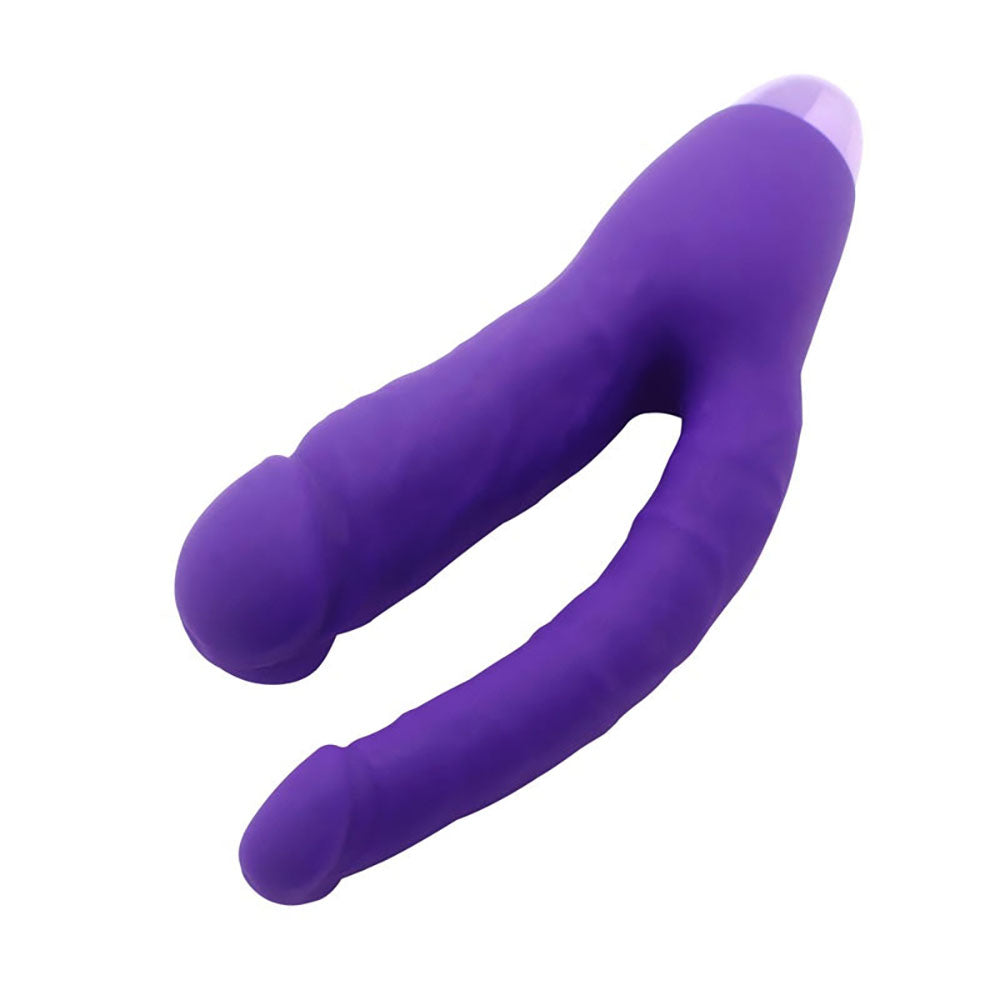 Rechargeable Double Penetration Dildo Vibrator, 10 Function