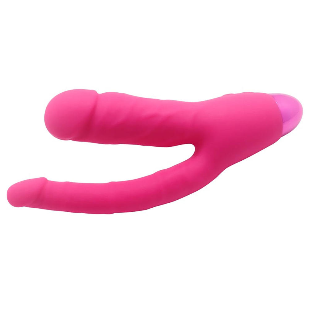 Rechargeable Double Penetration Dildo Vibrator, 10 Function