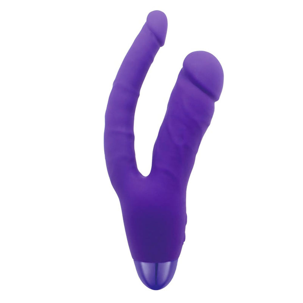 Rechargeable Double Penetration Dildo Vibrator, 10 Function