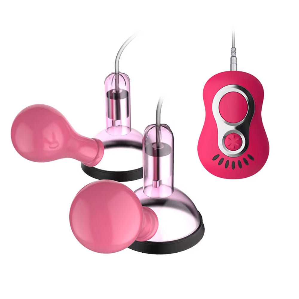 Remote Control Vibrating Nipple Suckers, 7 Function