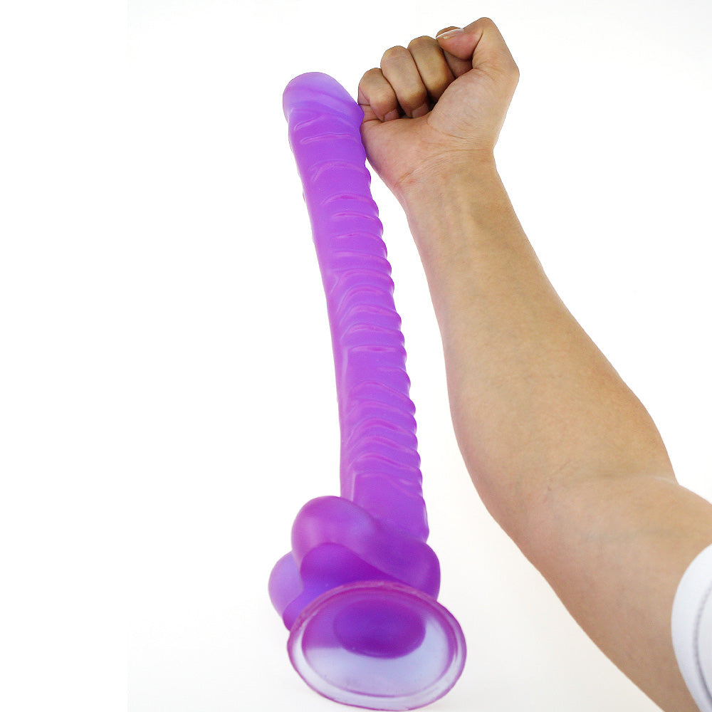 Realistic Sunction Cup Dildo with Balls 15 inch (Multiple Colors)