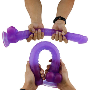 Realistic Sunction Cup Dildo with Balls 15 inch (Multiple Colors)