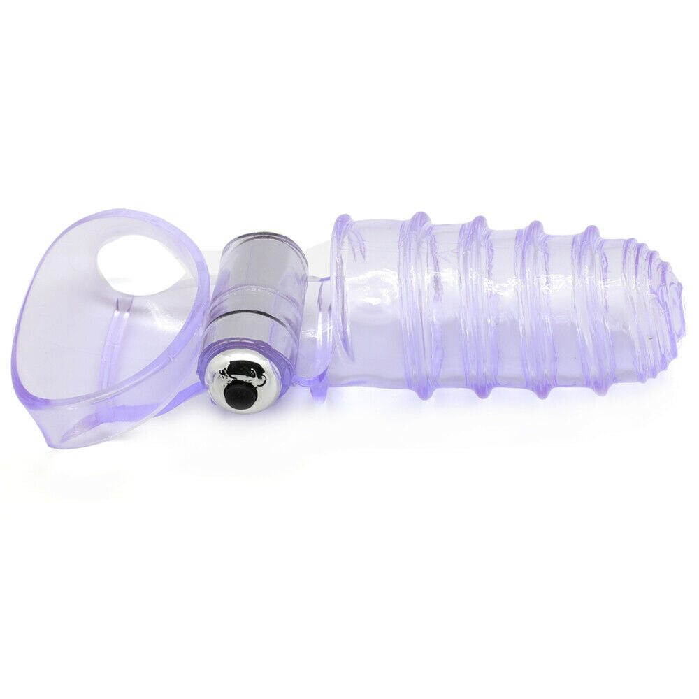 Double Finger Sleeve with Bullet Vibrator (Vibrating G-Spot & Clitoral Glove)