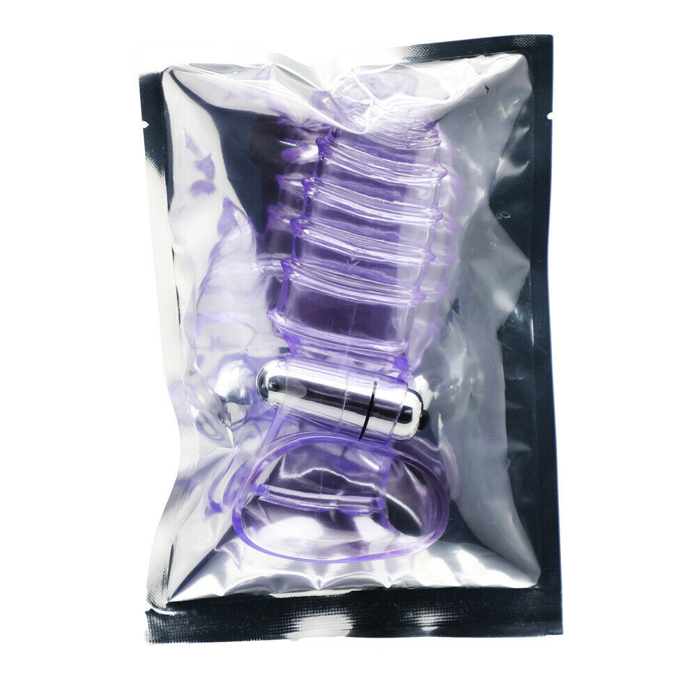 Double Finger Sleeve with Bullet Vibrator (Vibrating G-Spot & Clitoral Glove)