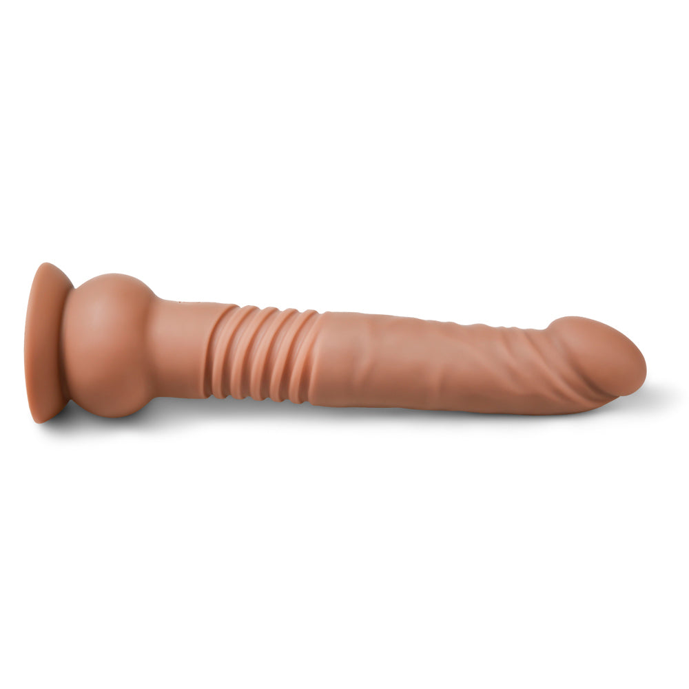 9.25" Silicone Rechargeable Vibrating Rotation & Thrusting Dildo with Remote, 10 Function