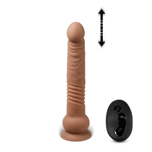 Load image into Gallery viewer, 9.25&quot; Silicone Rechargeable Vibrating Rotation &amp; Thrusting Dildo with Remote, 10 Function
