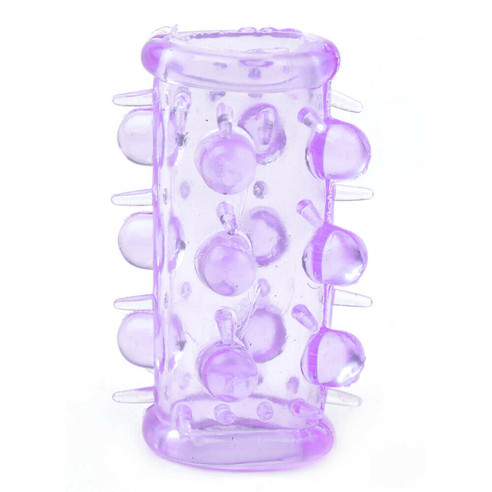 Finger Crystal Soft Silicone Spike Ball Sleeve