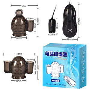 2 Bullet Penis Head Vibrator with Remote, 12 Function