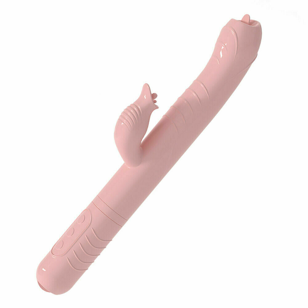 Thrusting & Fluttering Tongues Rabbit Vibrator, 44 Function