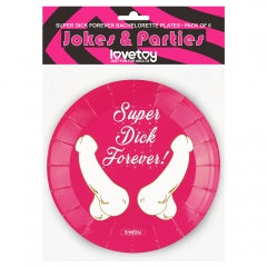 Lovetoy Super Dick Forever Bachelorette Paper Plates