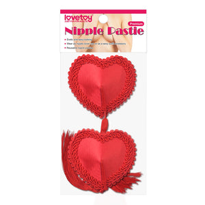 Lovetoy Reusable Red Heart Tassels Nipple Pasties