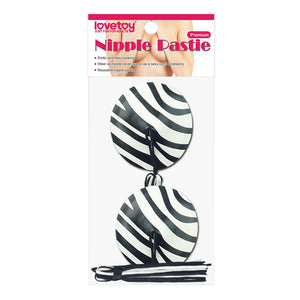 Lovetoy Reusable Zebra Round Tassel Nipple Pasties