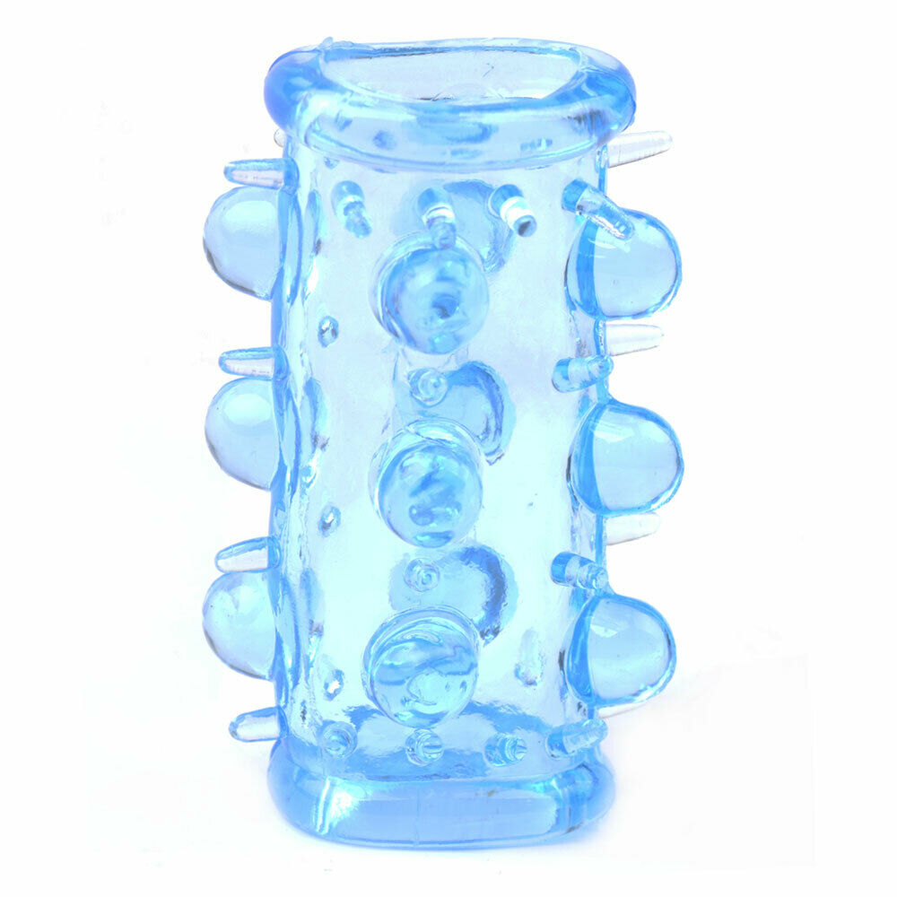 Finger Crystal Soft Silicone Spike Ball Sleeve