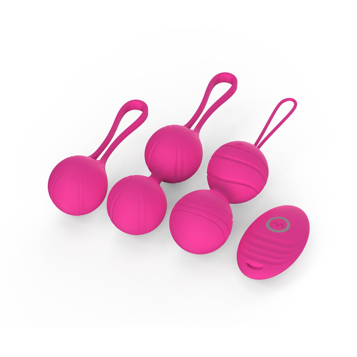 Vibrating Kegel Ball Kit with Remote, 3 pc, 10 function