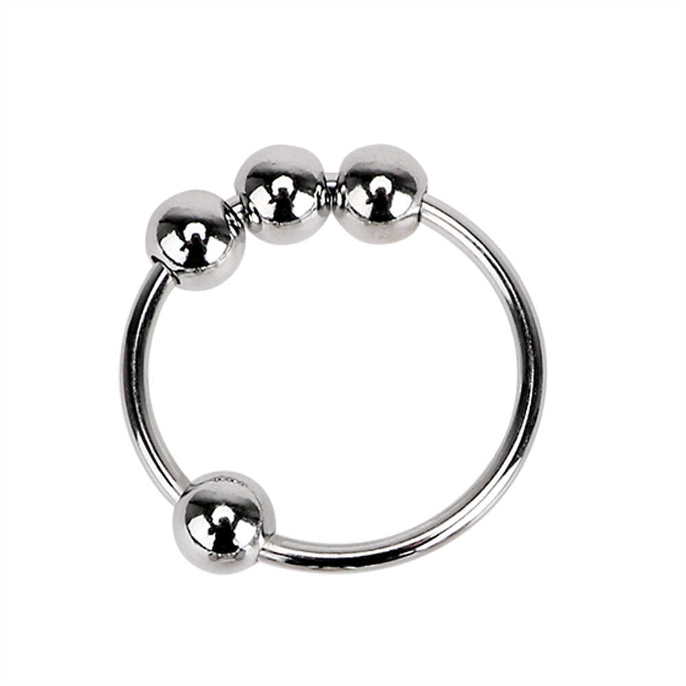 Stainless Steel 4 Ball Penis Ring (Multiple Sizes)