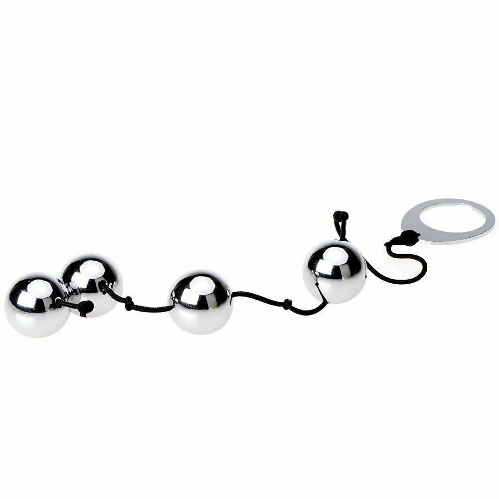 Four Heavy Duty Silver Anal Beads, 60g