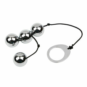 Four Heavy Duty Silver Anal Beads, 60g