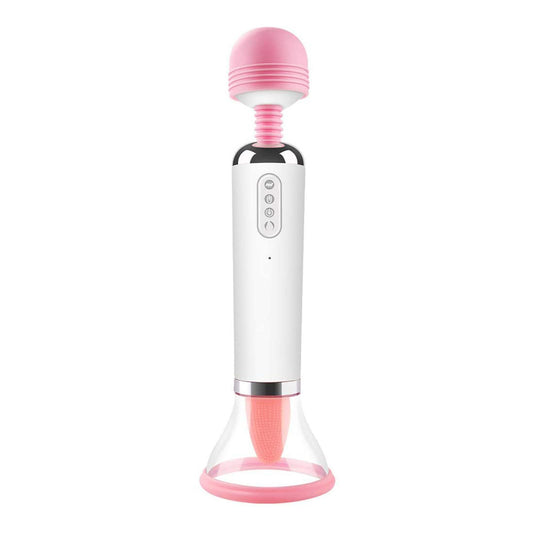 4 in 1 Rechargeable Tongue & Wand Vibrator