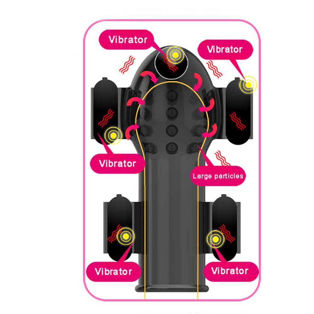 5 Bullet Rechargeable Penis Head Vibrator with Remote, 12 Function