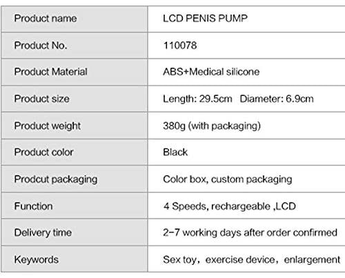 4 Speed LCD Electric Penis Pump