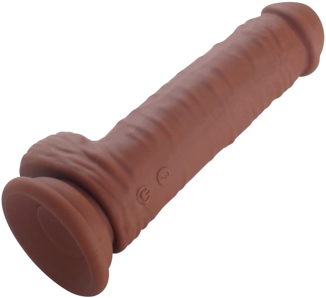 Sunction Cup Vibrating/Rotating Dildo 8 inch 10 Function