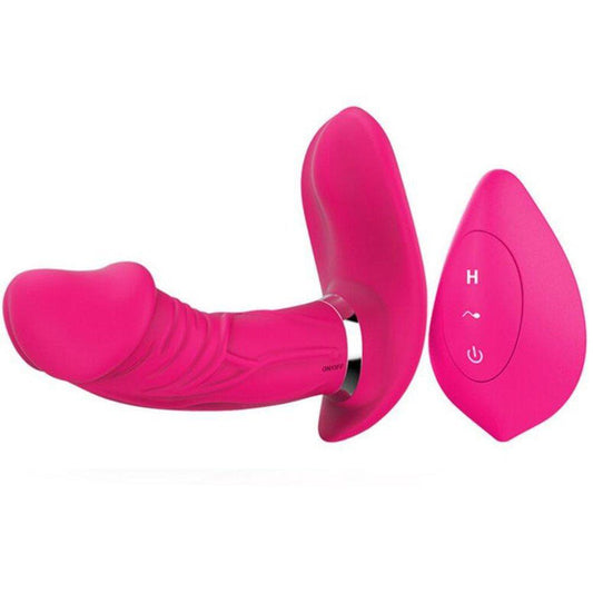 Heating Realistic Dildo Wearable Vibrator with Remote, 7 Function (Handsfree)