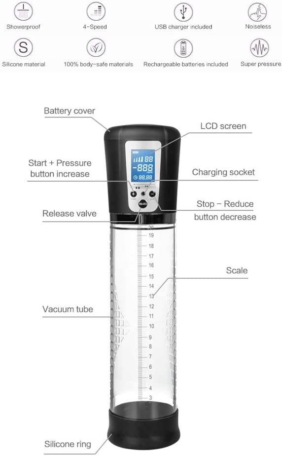 4 Speed LCD Electric Penis Pump