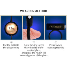Load image into Gallery viewer, Stronger Glans Trainer Weighted Vibrating Cock Ring, 6pc