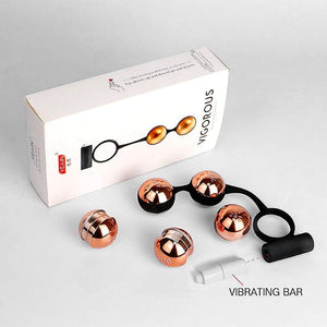Stronger Glans Trainer Weighted Vibrating Cock Ring, 6pc