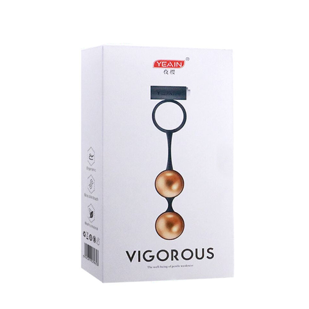 Stronger Glans Trainer Weighted Vibrating Cock Ring, 6pc