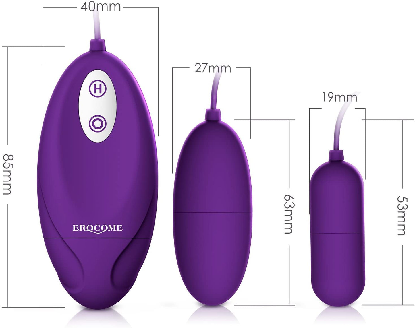 Slim Wired Bullet Love Egg with Remote Control, 12 Speed