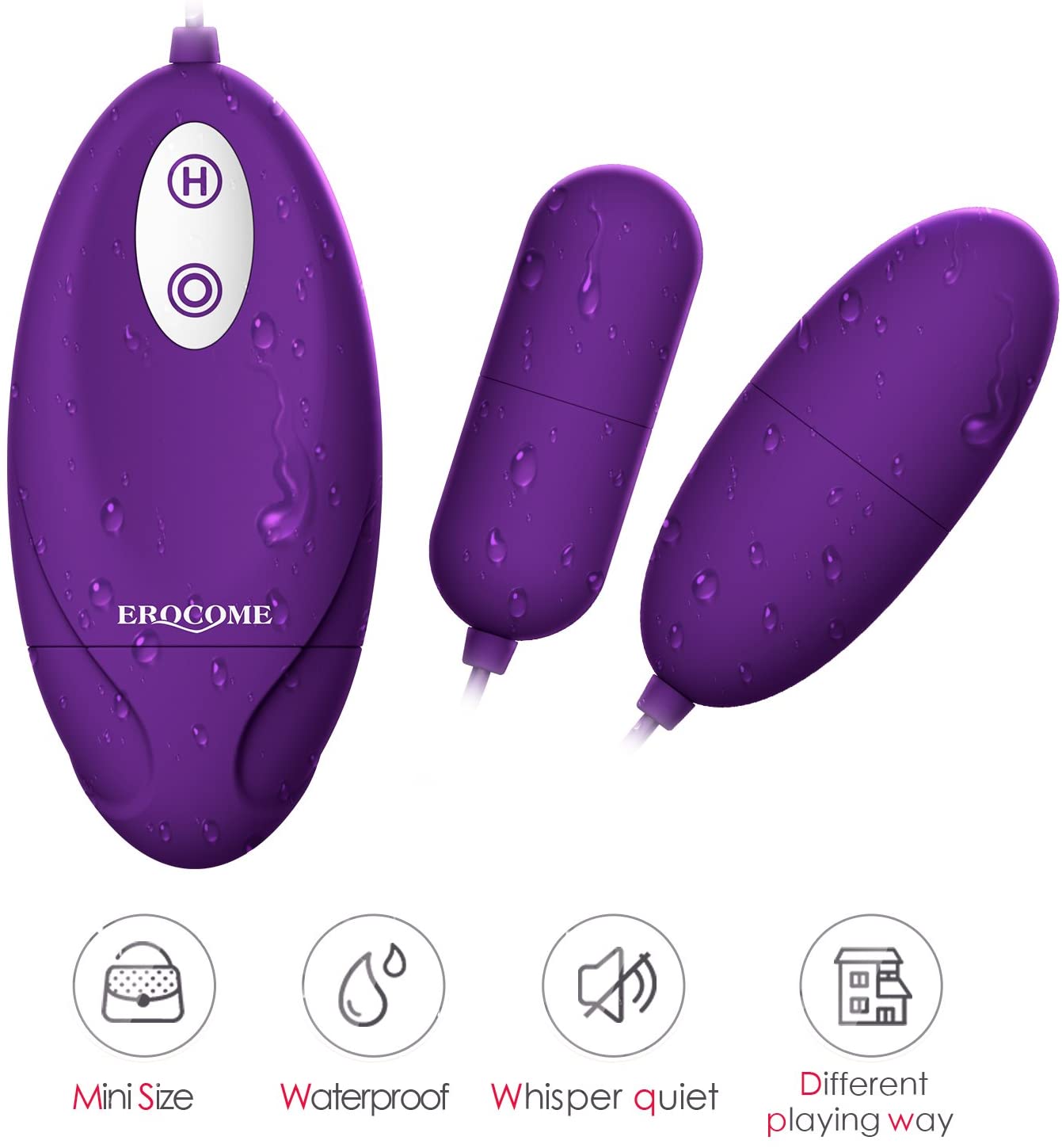 Slim Wired Bullet Love Egg with Remote Control, 12 Speed