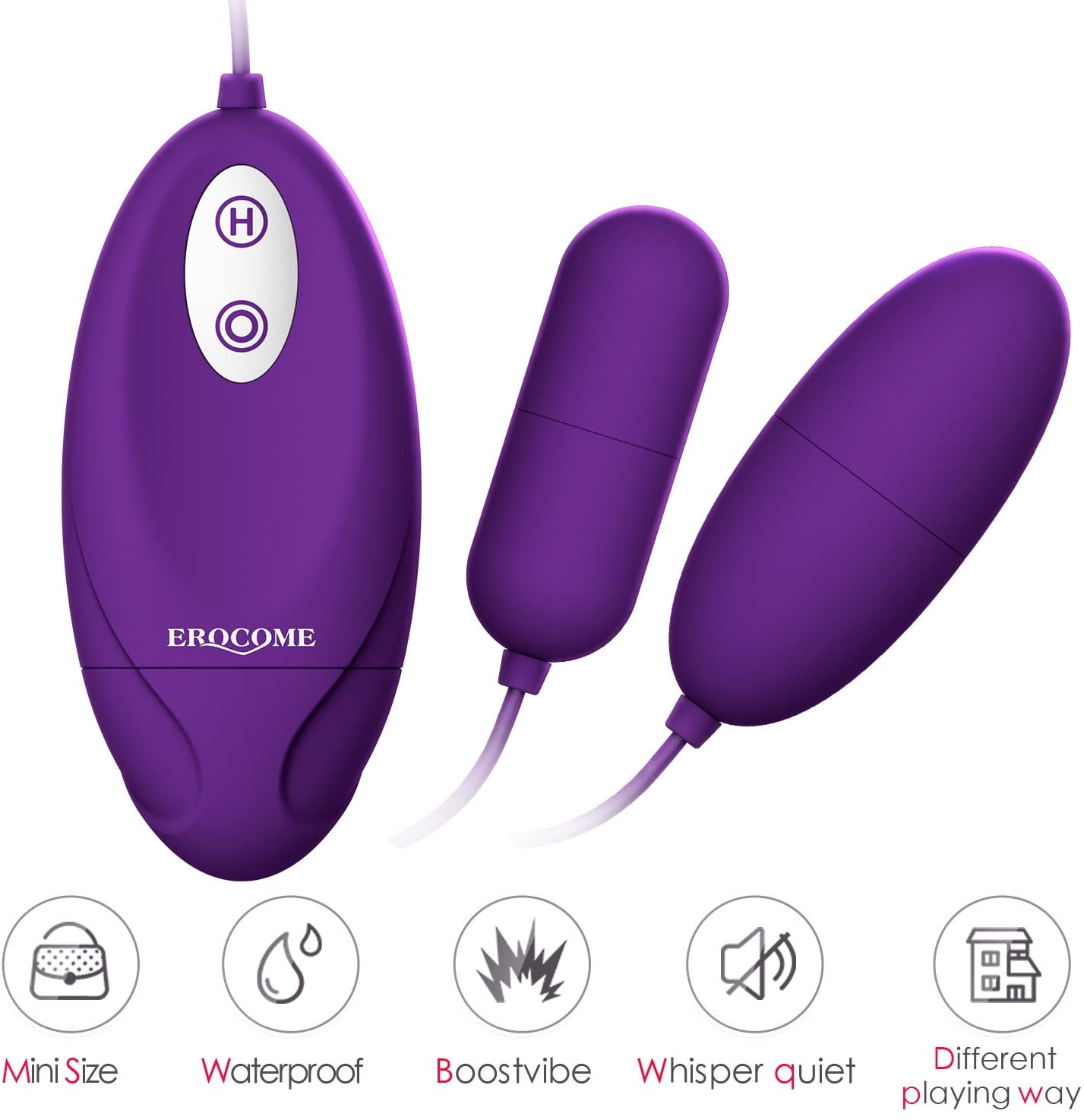 Slim Wired Bullet Love Egg with Remote Control, 12 Speed