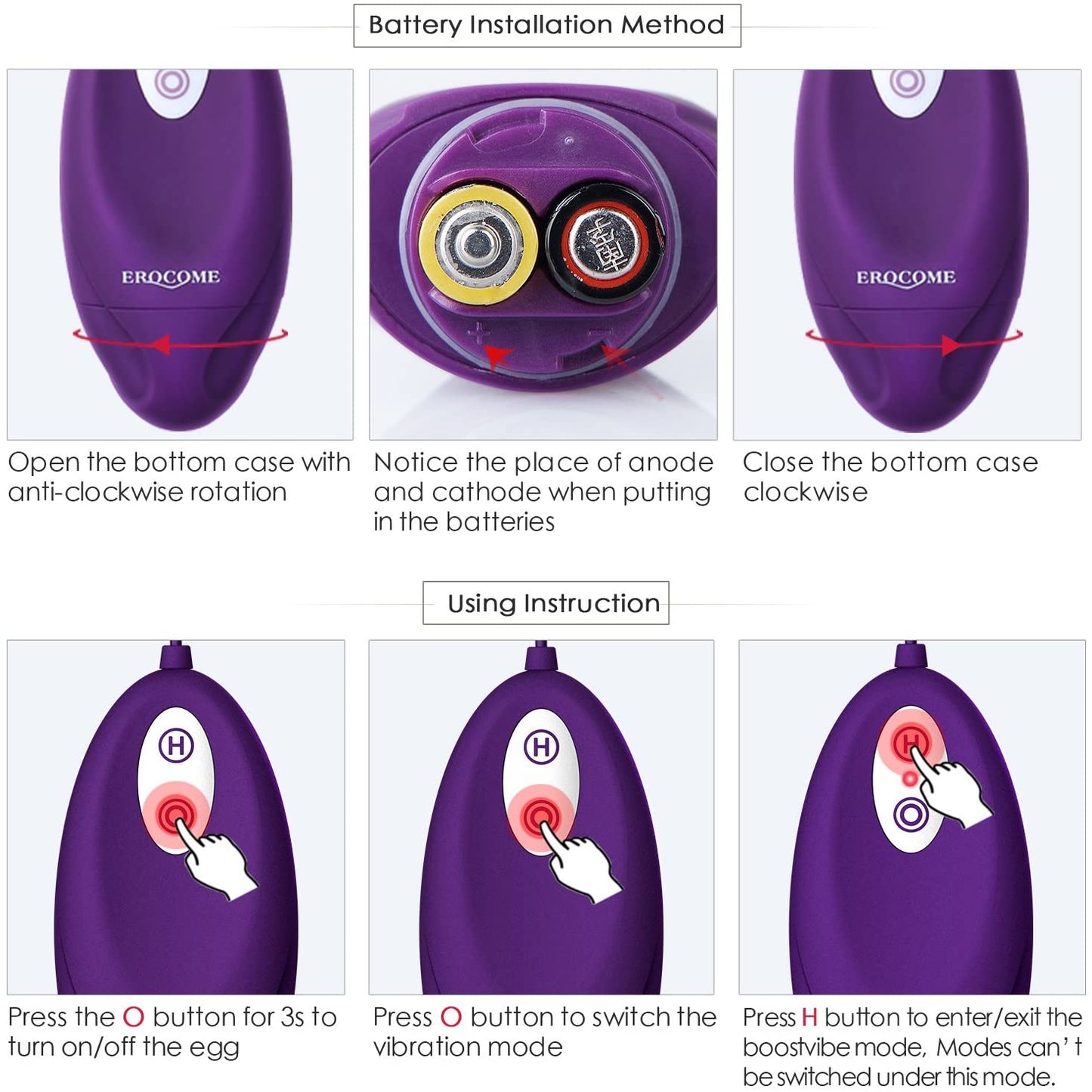 Slim Wired Bullet Love Egg with Remote Control, 12 Speed