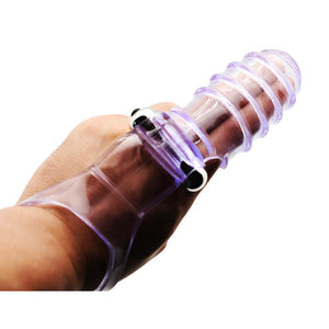 Double Finger Sleeve with Bullet Vibrator (Vibrating G-Spot & Clitoral Glove)