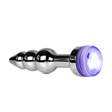 Load image into Gallery viewer, Light Up LED Metallic Butt Plug IV with 21 Key Remote