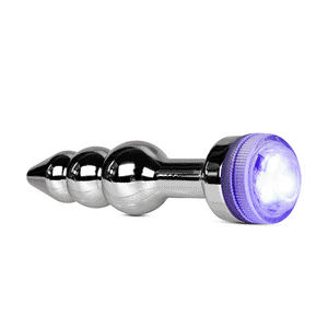 Light Up LED Metallic Butt Plug IV with 21 Key Remote