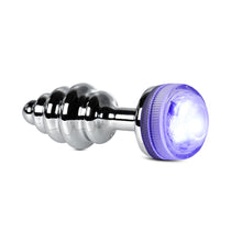 Load image into Gallery viewer, Light Up LED Metallic Butt Plug III with 21 Key Remote