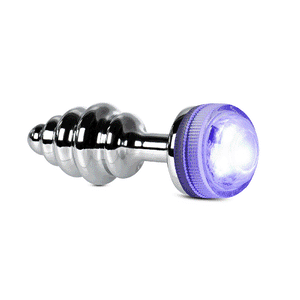 Light Up LED Metallic Butt Plug III with 21 Key Remote