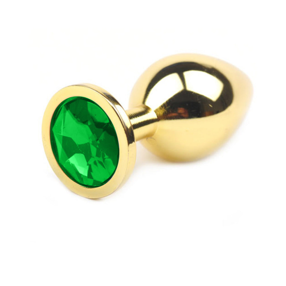 Metallic Gold Butt Plug with Diamond