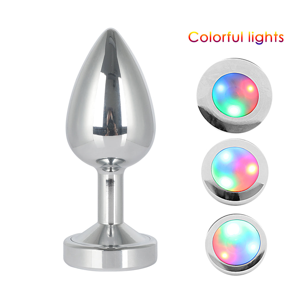 Light Up LED Metallic Butt Plug